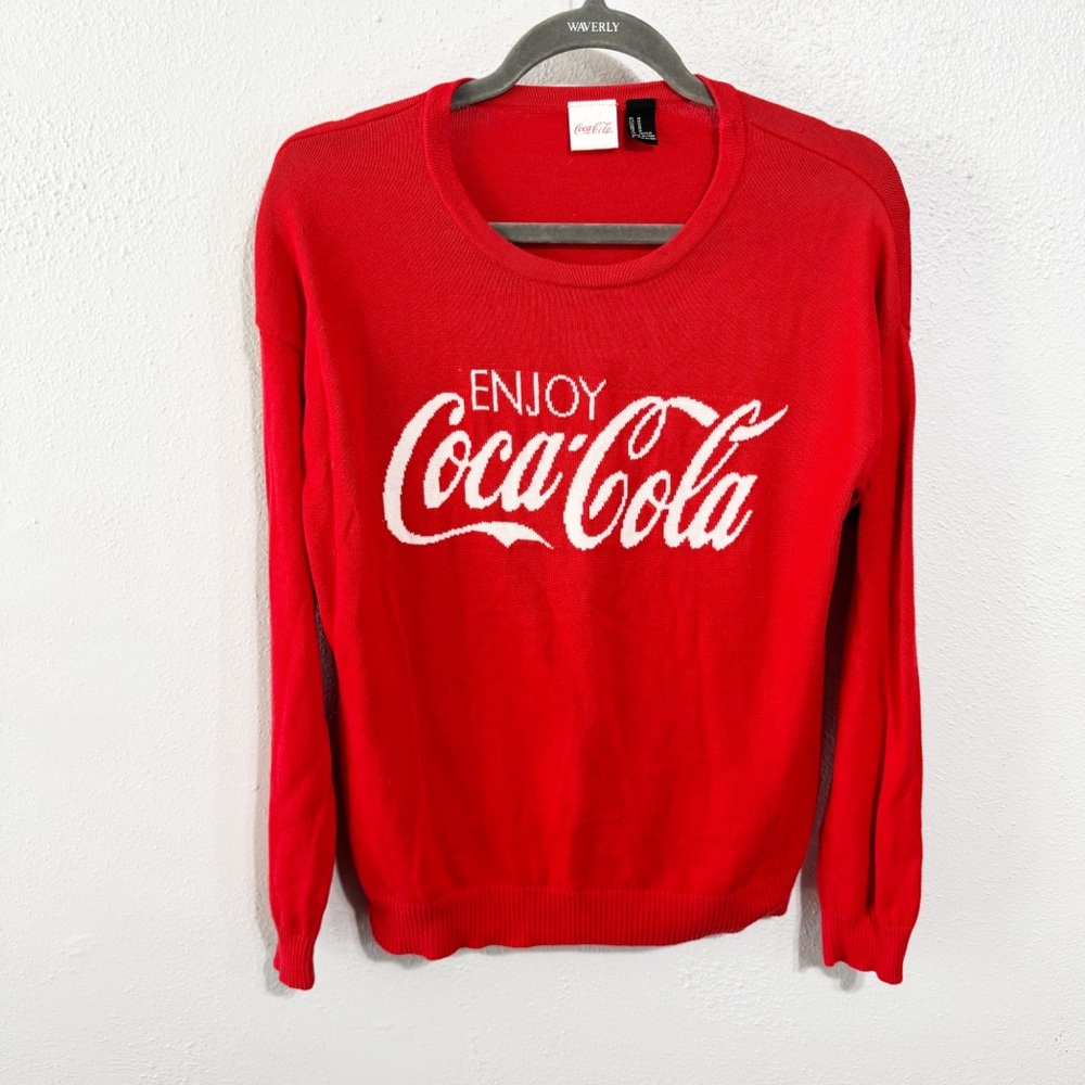 Coca Cola Red Crew Neck Sweater size medium
